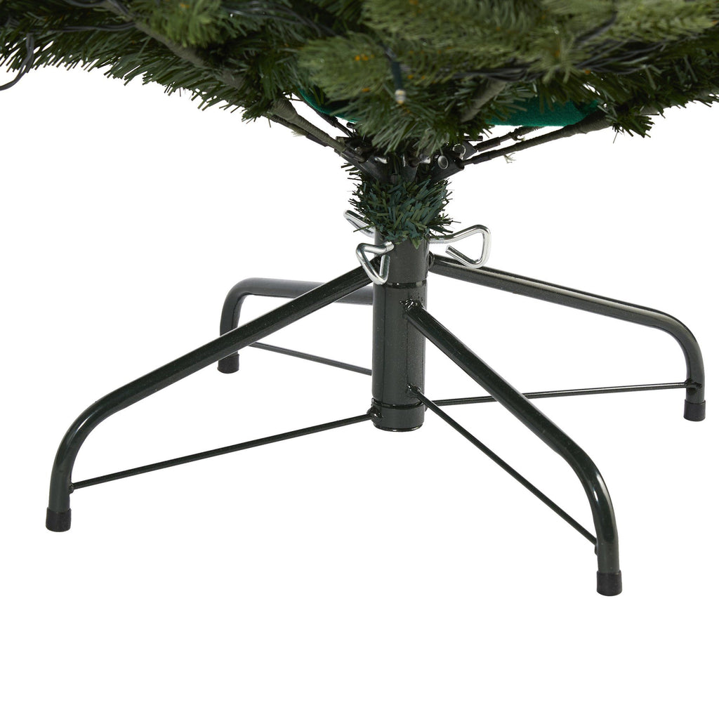 6’ Swedish Fir Artificial Christmas Tree with 350 Warm White LED Lights and 963 Bendable Branches