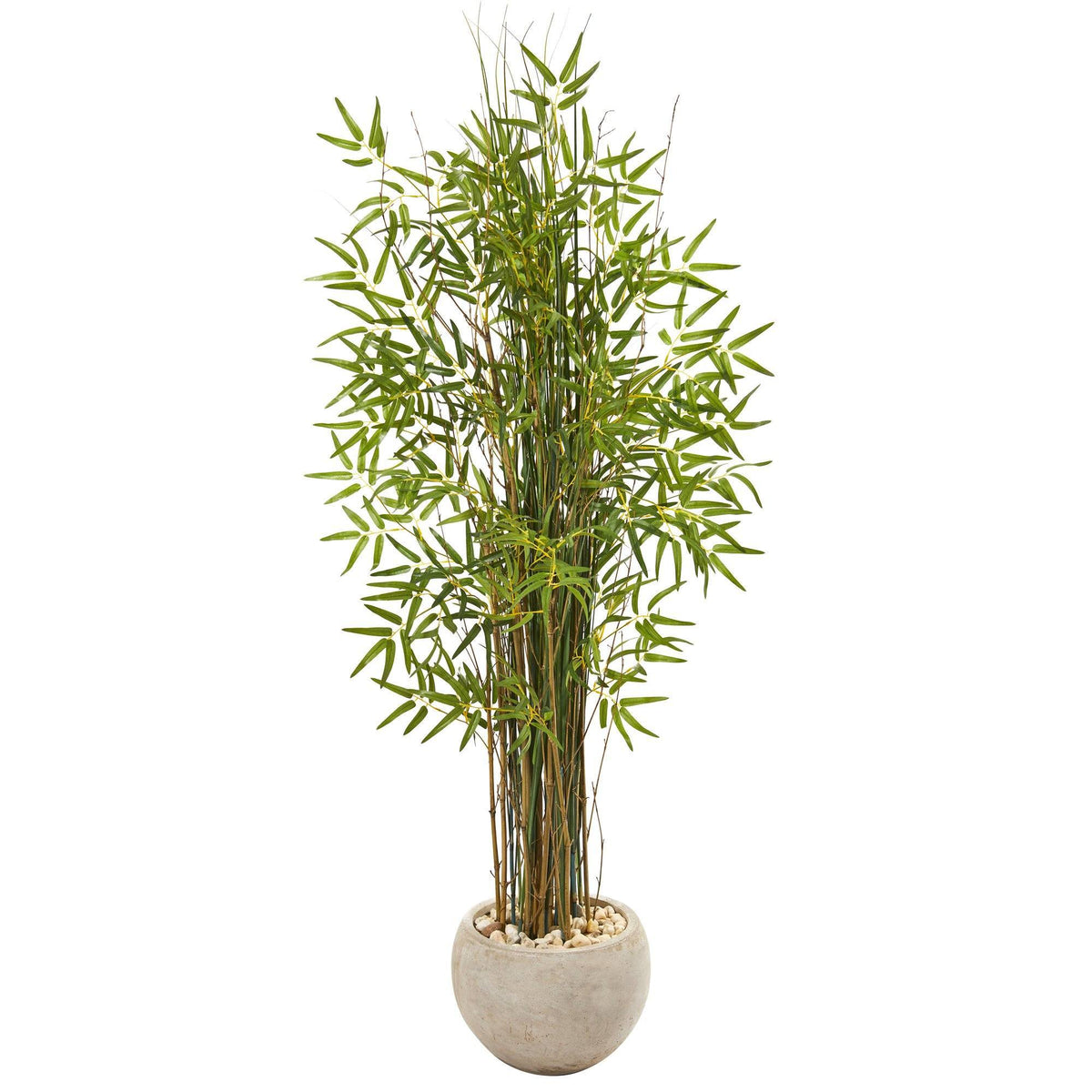 61” Grass Artificial Bamboo Plant in Sand Colored Planter