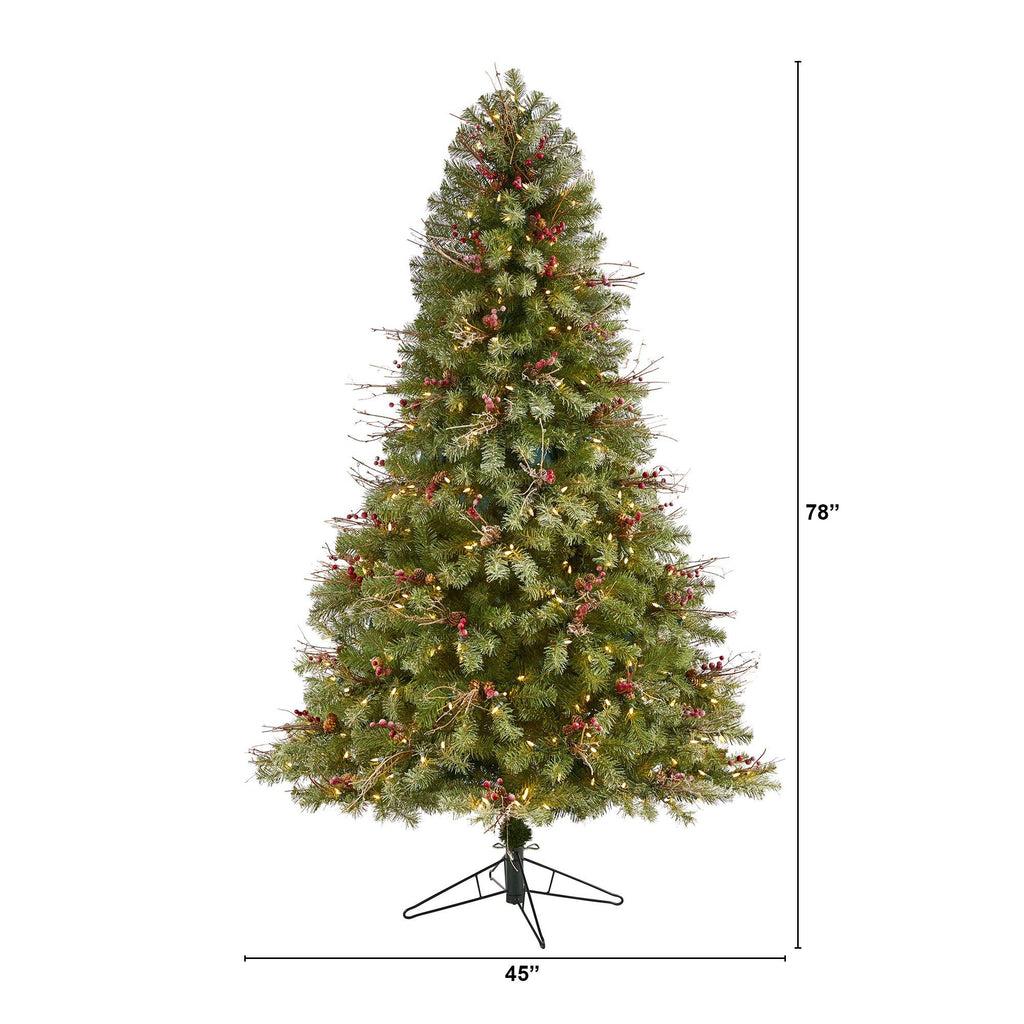 6.5' Lightly Frosted Big Sky Spruce Artificial Christmas Tree