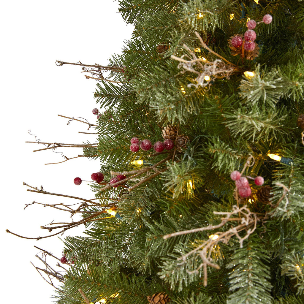 6.5' Lightly Frosted Big Sky Spruce Artificial Christmas Tree