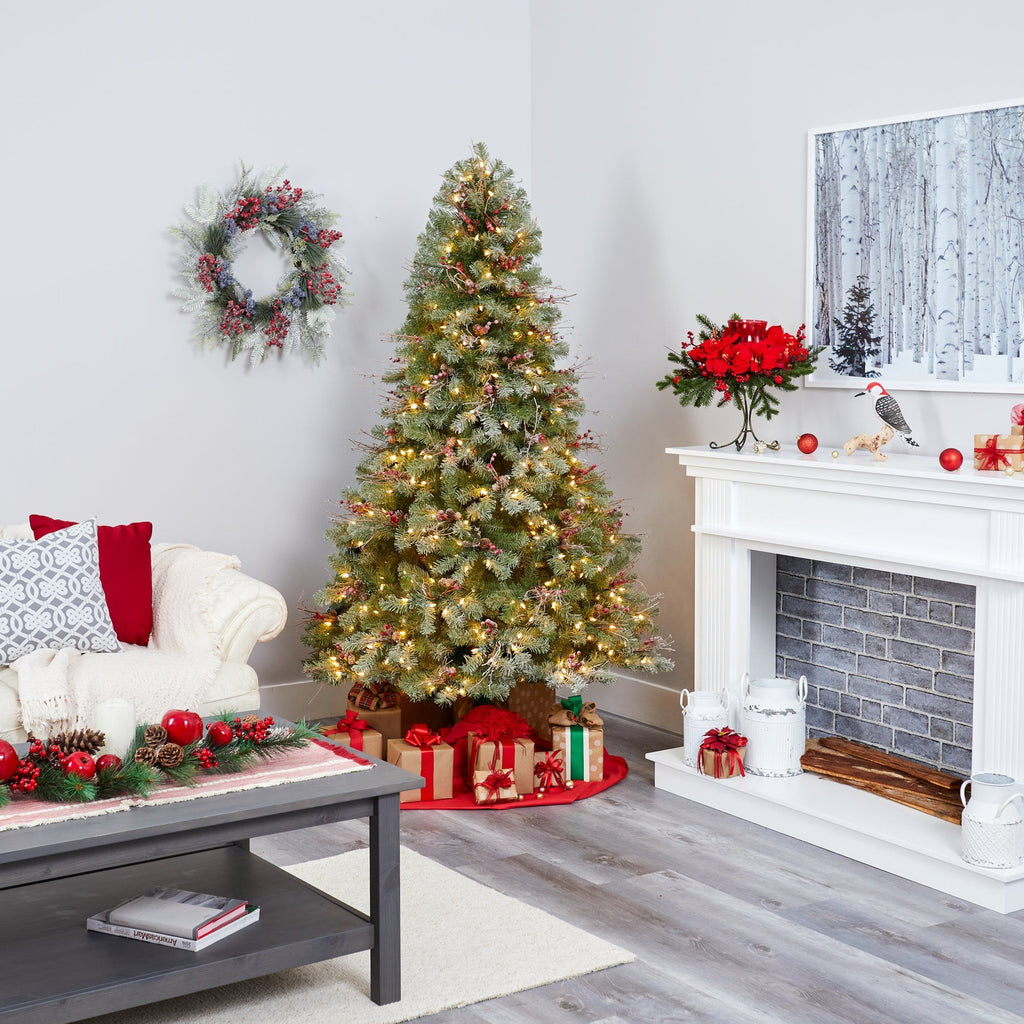 6.5' Lightly Frosted Big Sky Spruce Artificial Christmas Tree