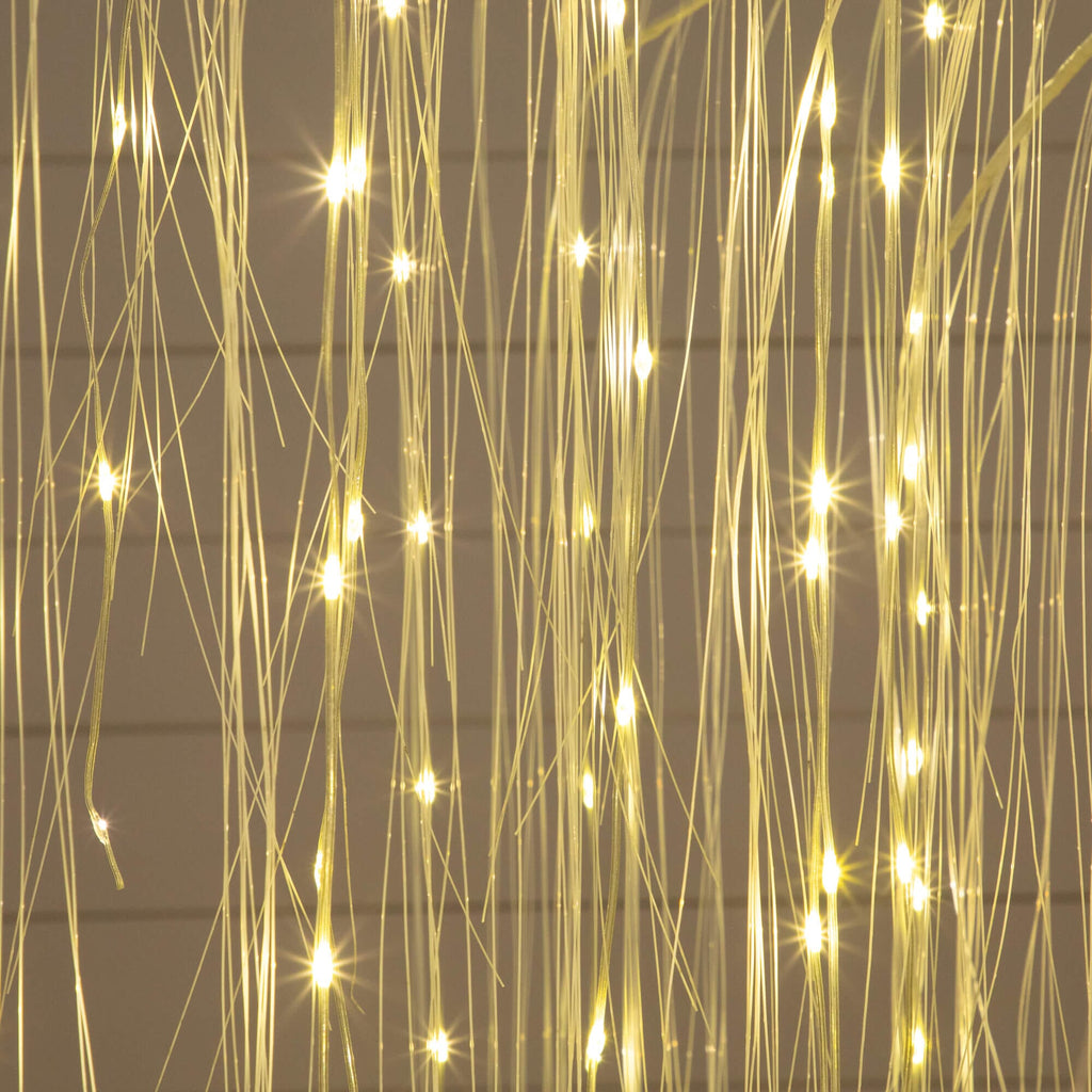 7' Pre-Lit Artificial White Willow Christmas Tree with 400 Cool White LED Light