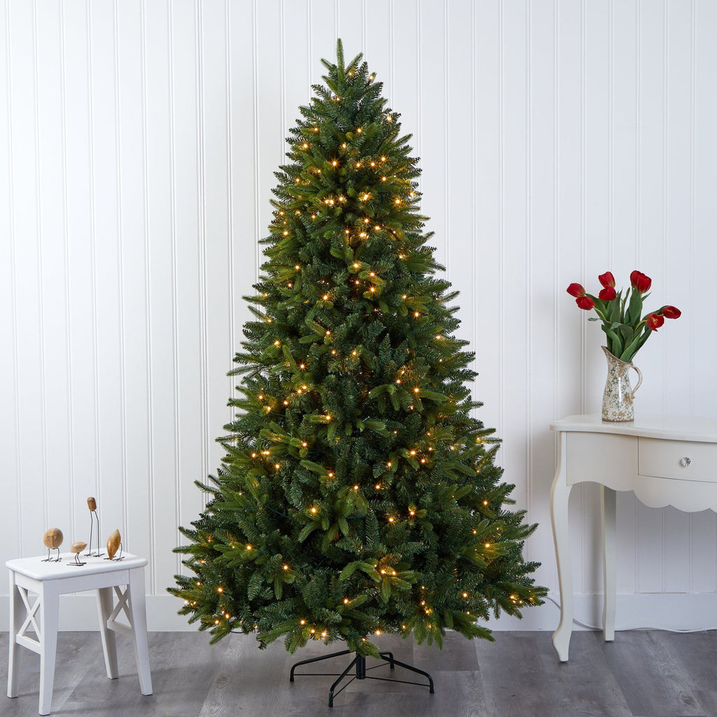 7' Sun Valley Fir Artificial Christmas Tree with 450 LED Lights