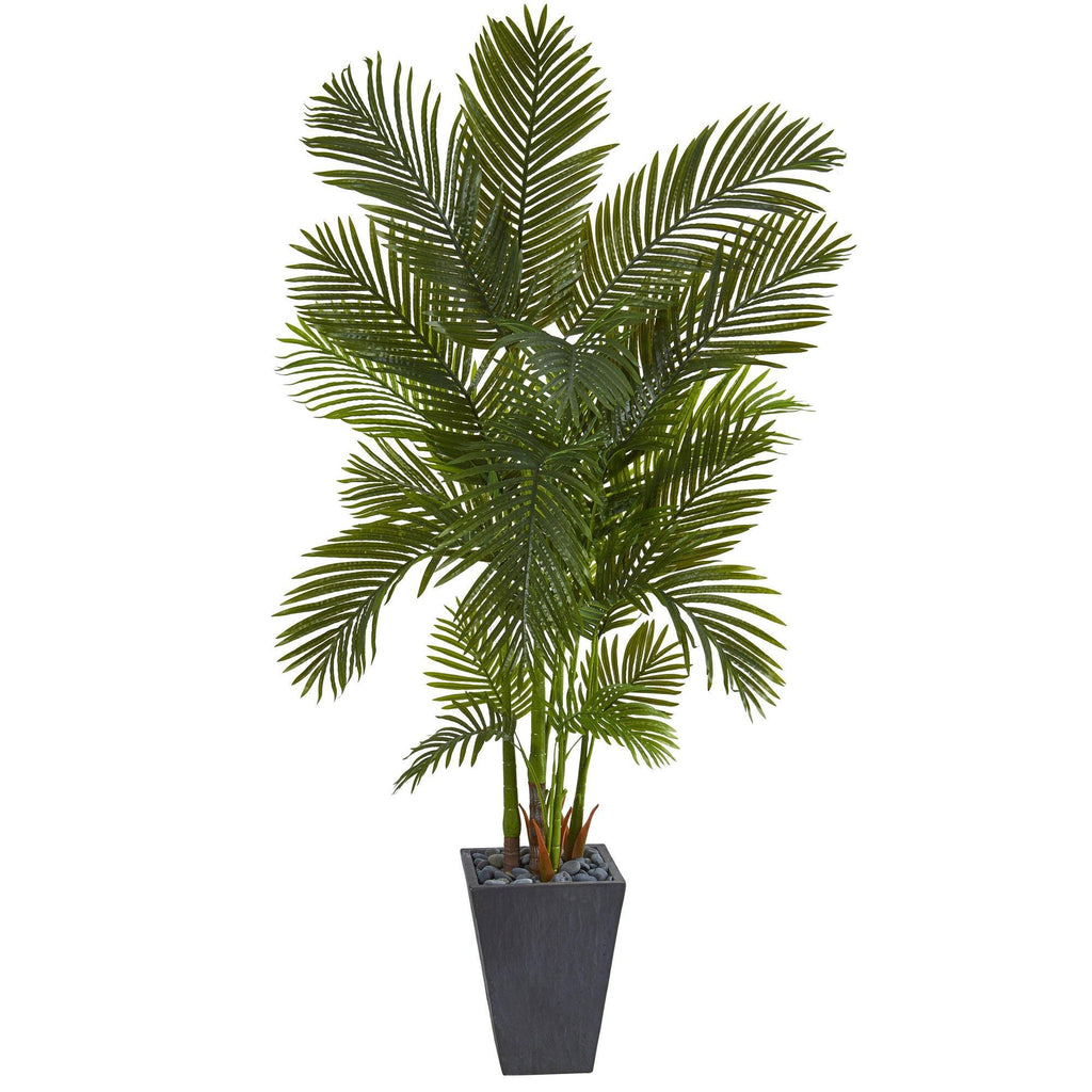 70” Areca Palm Artificial Tree in Slate Planter
