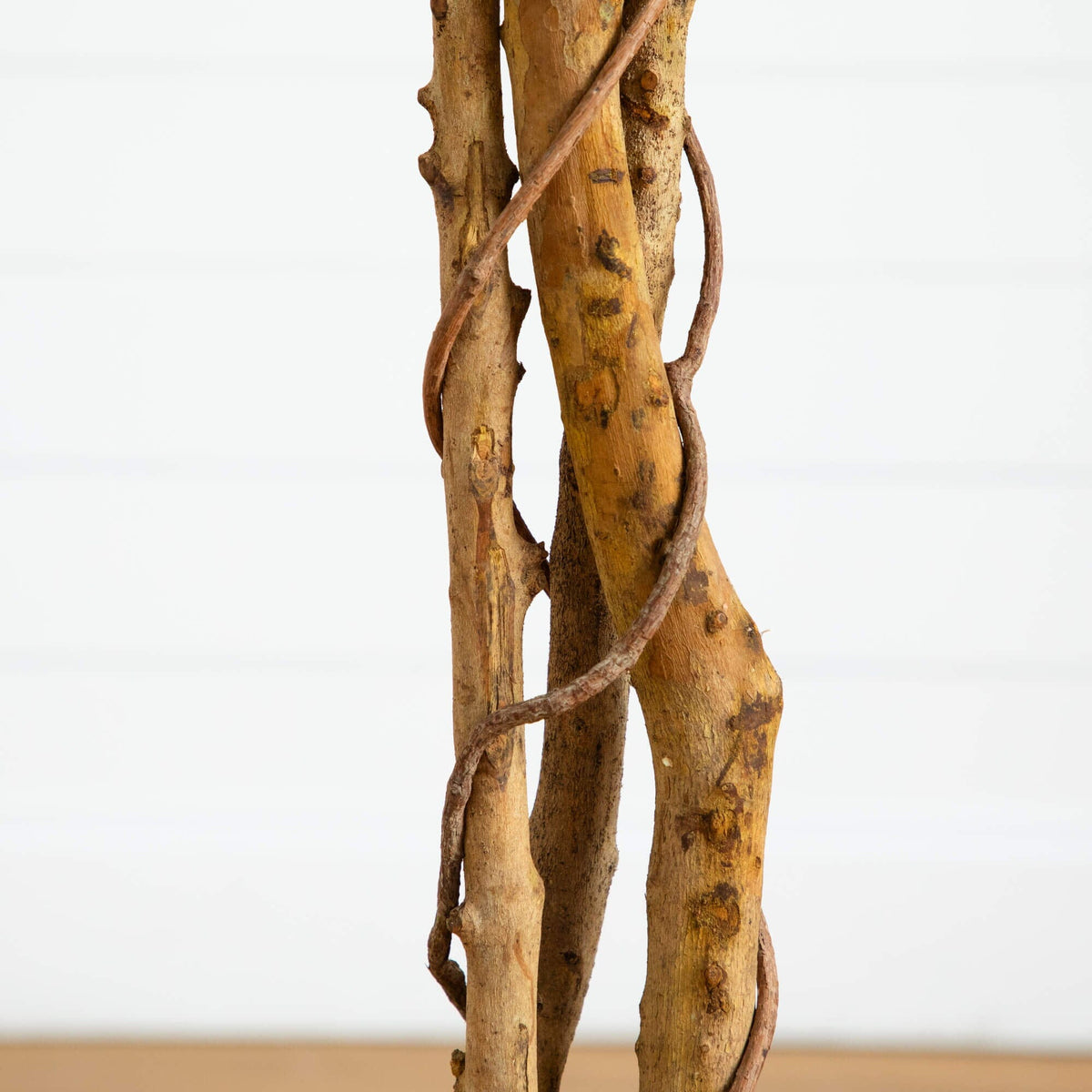 74” Artificial Triple Trunk Ficus Tree with Natural Trunk