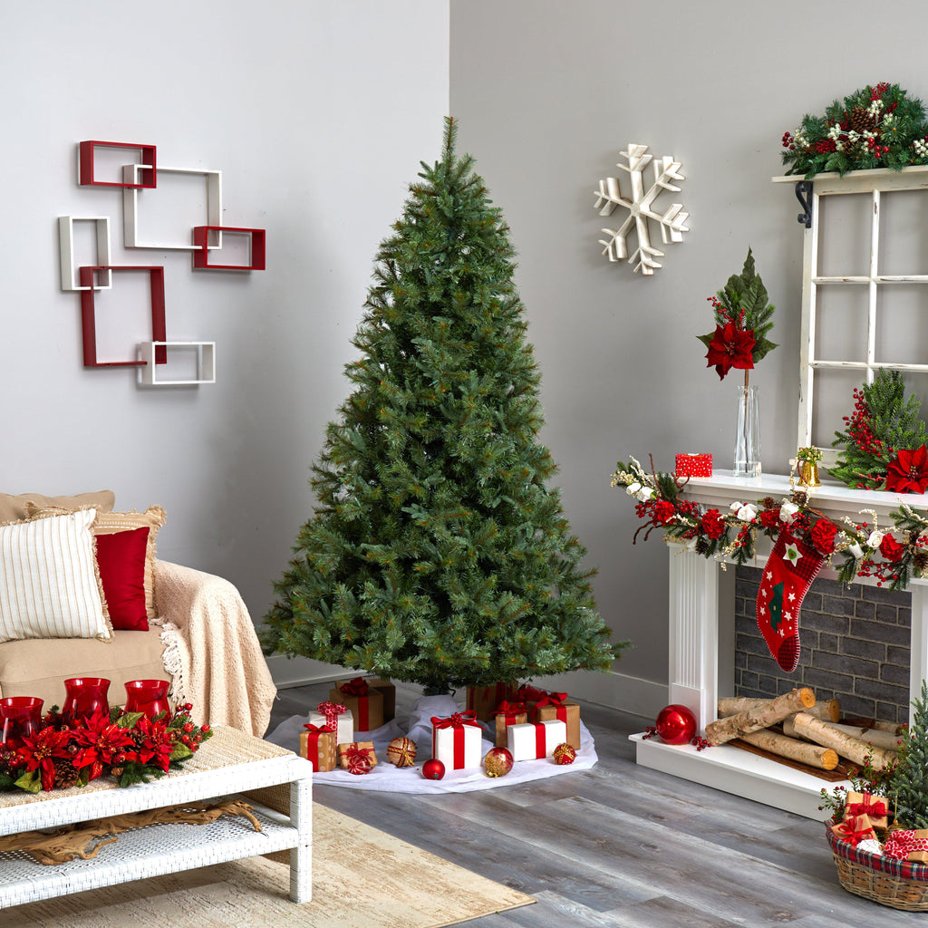 7.5' Majestic Multi-Pine Christmas Tree w/Clear Lights