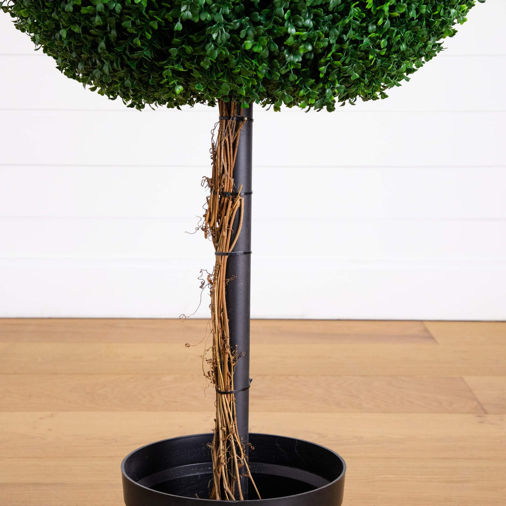 8' UV Resistant Artificial Triple Ball Boxwood Topiary Tree (Indoor/Outdoor)