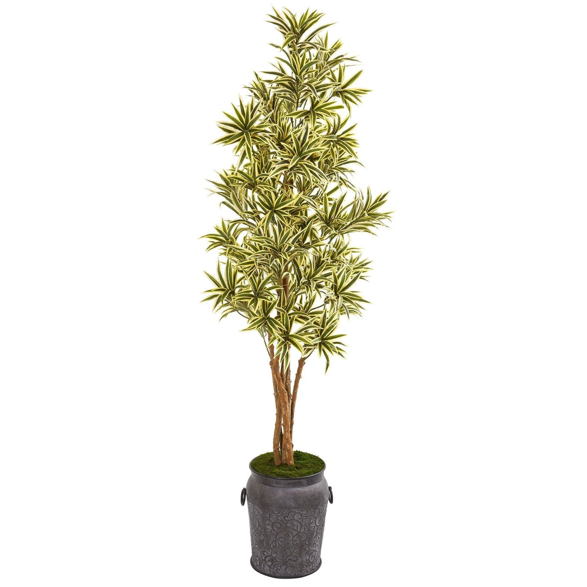 81” Dracaena Artificial Plant in Metal Planter