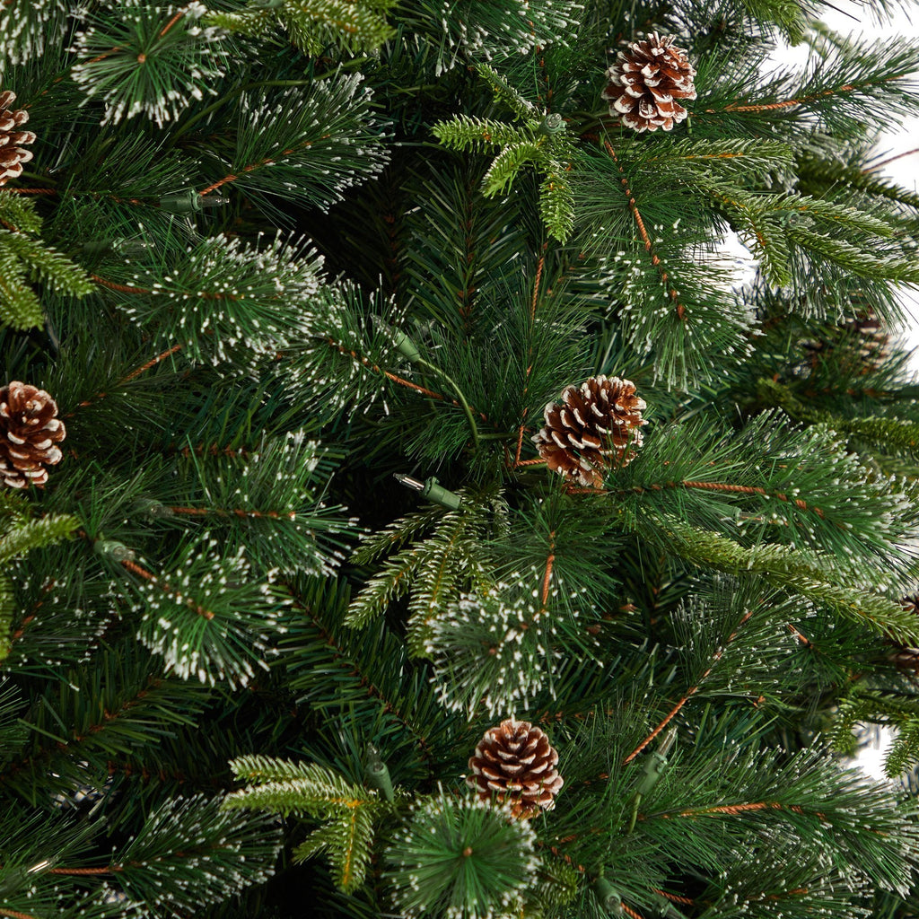 9’ Snowed Tipped Clermont Pine Artificial Christmas Tree