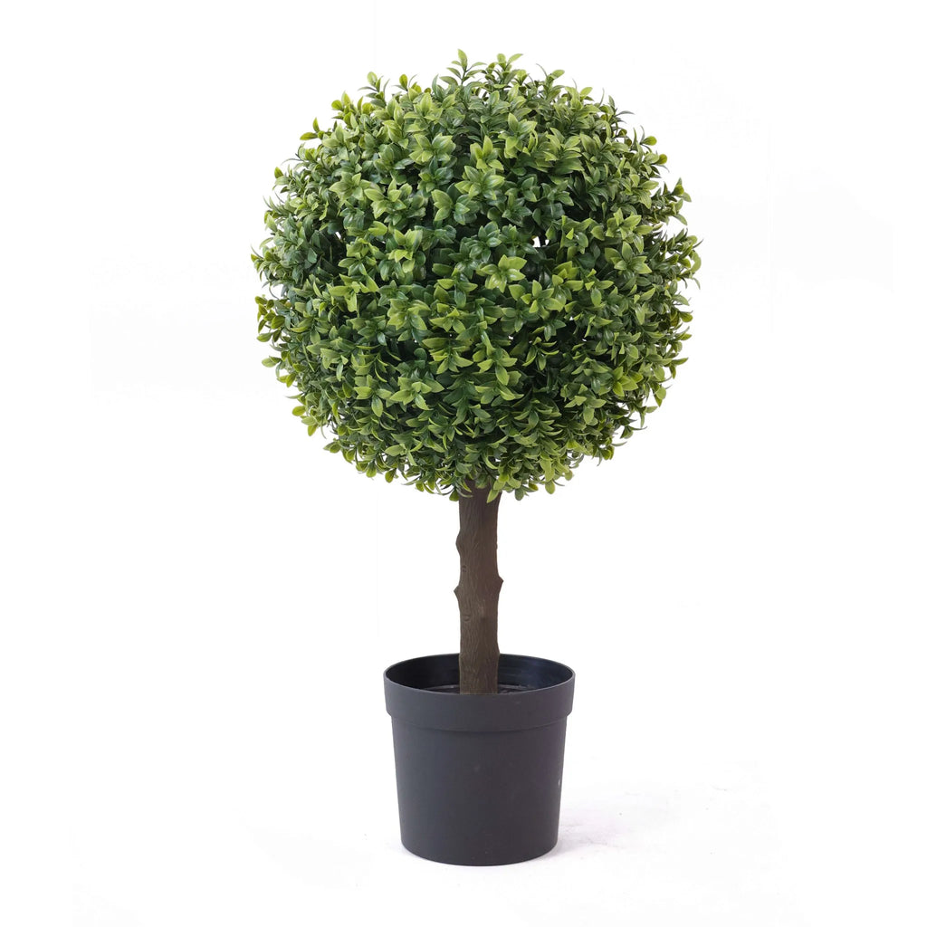 Single Ball Artificial Topiary Tree – 24.8 × 14.2in – UV Resistant