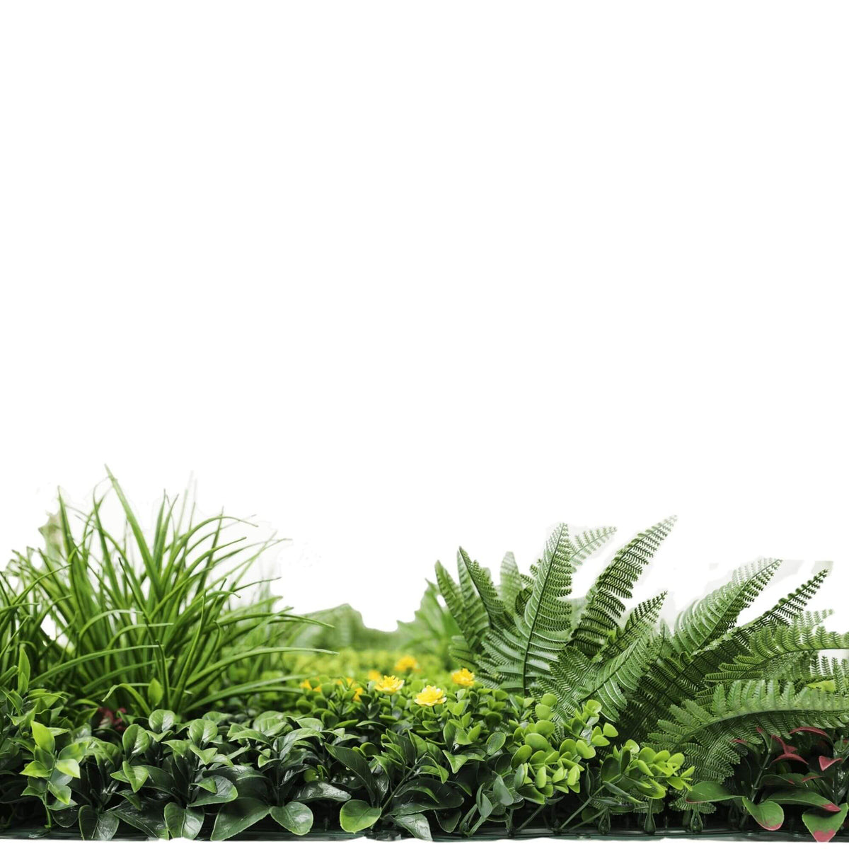 Country Fern Artificial Vertical Garden Green Wall Panel 40×40in 11 SQ FT – UV Resistant – Commercial Grade