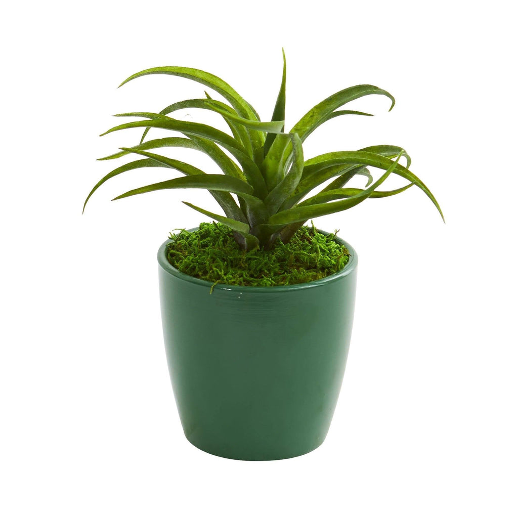 Mini Agaves Artificial Plant in Green Planter (Set of 3)