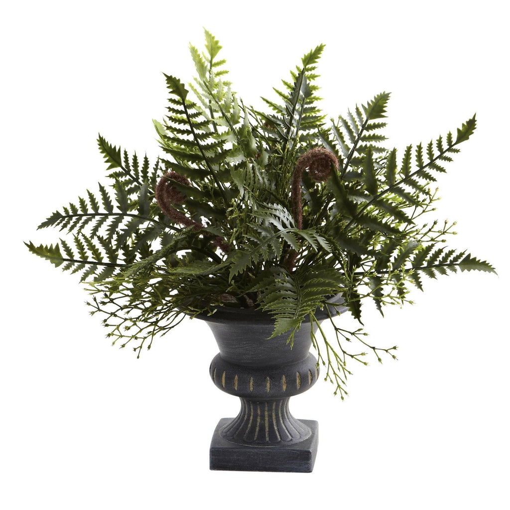 Mixed Fern Bush w/Urn (Set of 3)