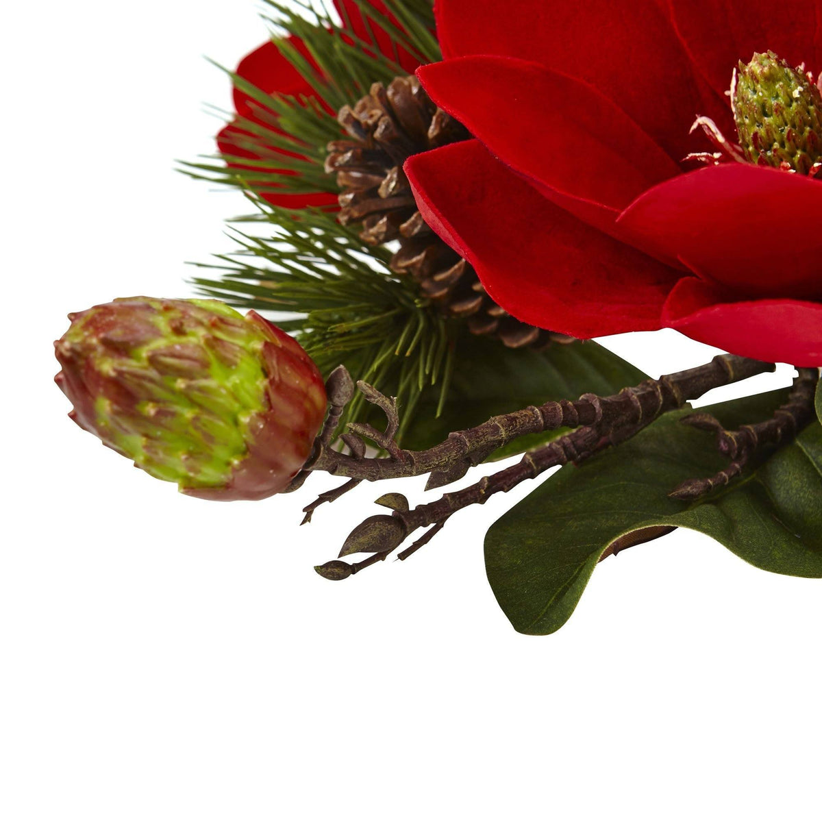 Red Magnolia & Pine Candelabrum