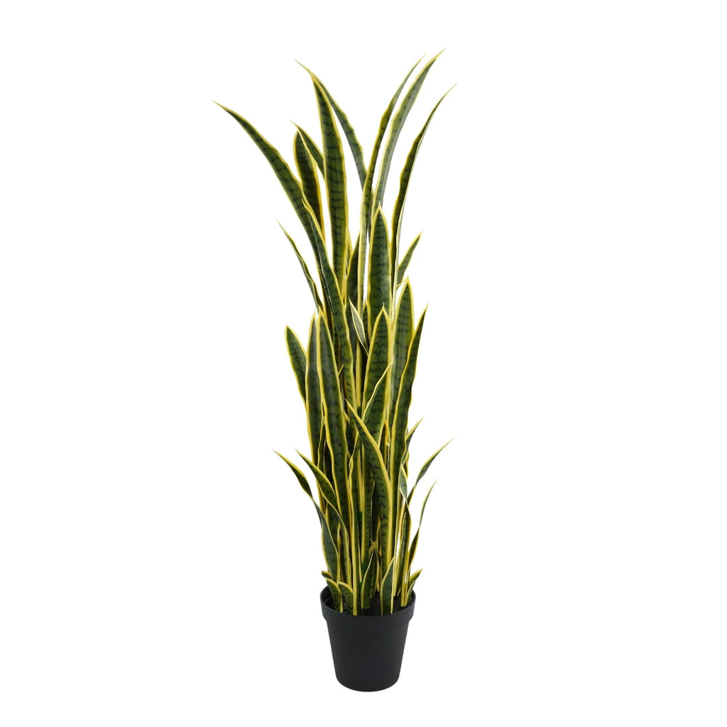 Snake Plant Sansevieria Artificial Tree 59.1in – UV Resistant