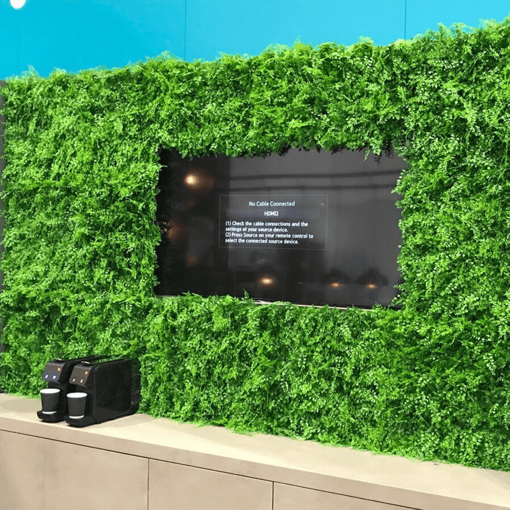 Lush Fern Artificial Vertical Garden Green Wall Panel 40×40in 11 SQ FT – UV Resistant – Commercial Grade