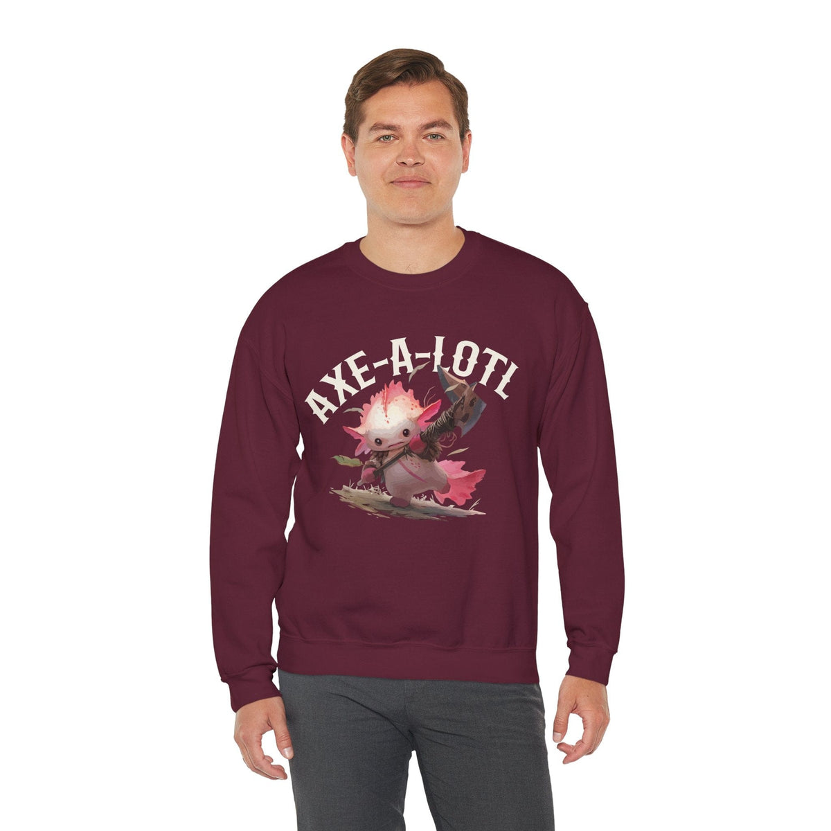 Axe-A-Lotl Funny Axolotl D&D Sweatshirt