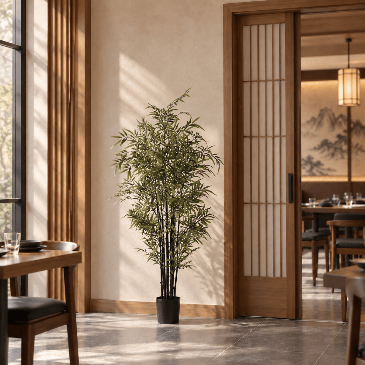 Black Bamboo Artificial Tree 59.1in