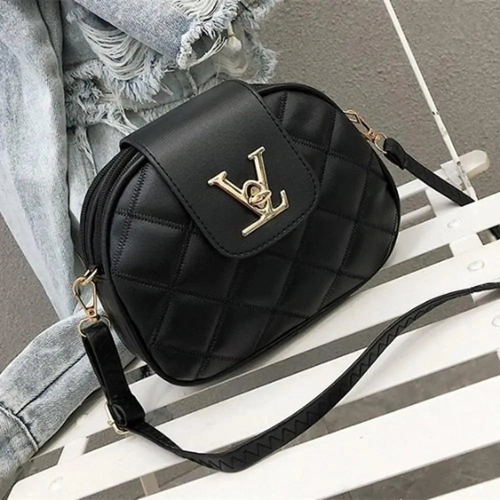 Black Beauty Women's Shoulder Crossbody Bag For Females Fashionable Handbag PU Famous Designer Clutch