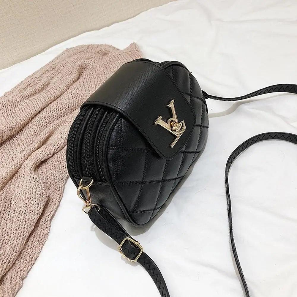 Black Beauty Women's Shoulder Crossbody Bag For Females Fashionable Handbag PU Famous Designer Clutch