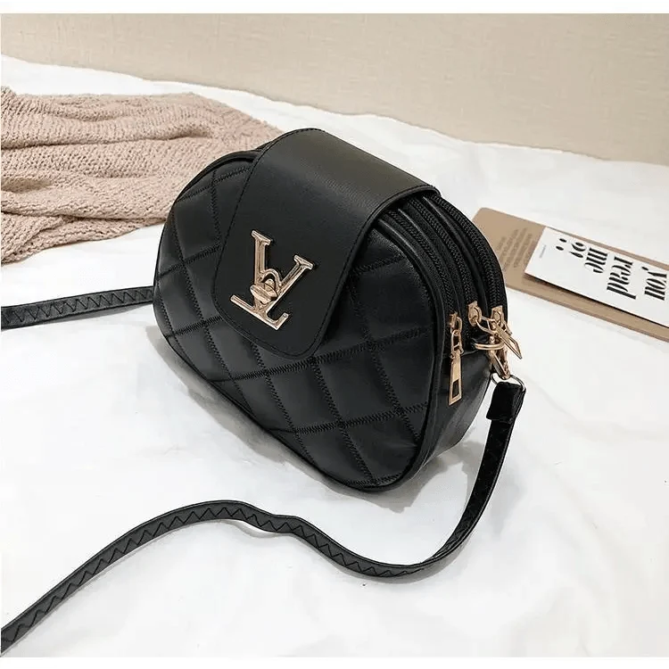 Black Beauty Women's Shoulder Crossbody Bag For Females Fashionable Handbag PU Famous Designer Clutch