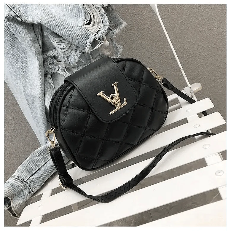 Black Beauty Women's Shoulder Crossbody Bag For Females Fashionable Handbag PU Famous Designer Clutch