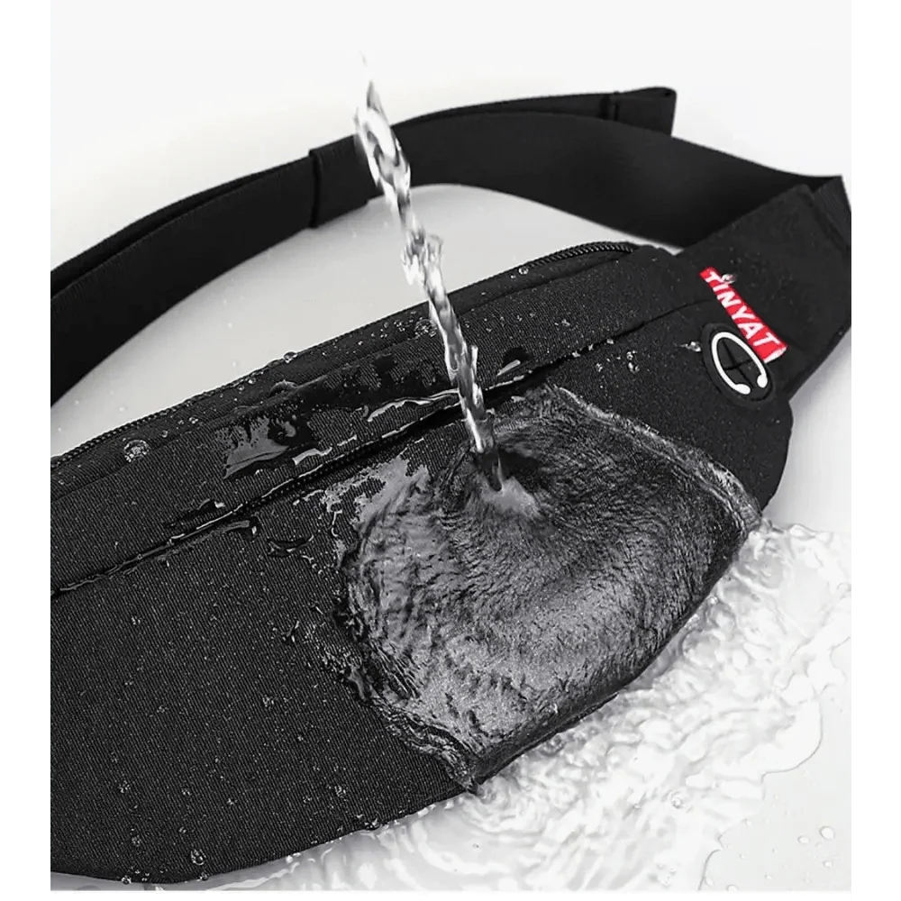Black Crossbody Fanny Pack Simple Design Belt Bag Canvas Hands Free Travel Bag Sports Workout Durable Lightweight Fanny Packs For Festivals