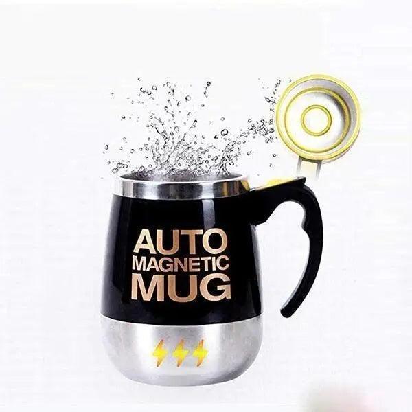 Black Smart Lazy Automatic Stainless Steel Self Stirring Magnetic Mug Creative Coffee Mixing Cup Automatic Self Mixing & Spinning Cup Cute Christmas Birthday Gift Idea For Men And Women