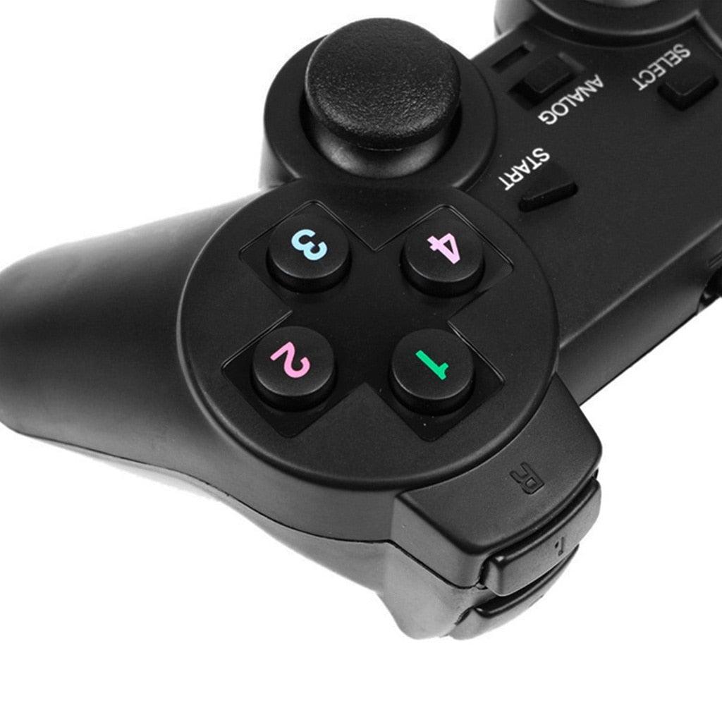 Black Solid Wired Vibration Joystick Gamepad Handle Controller Compatible With PC Laptop Computer