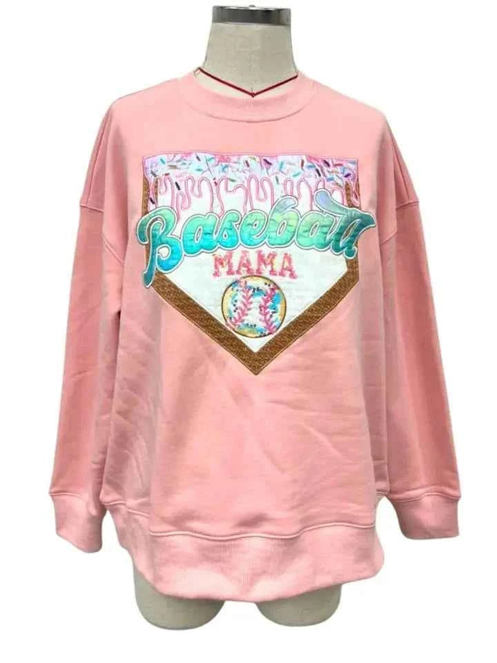 Brianna Cannon - Baseball Mama Ice Cream Drip Sweatshirt