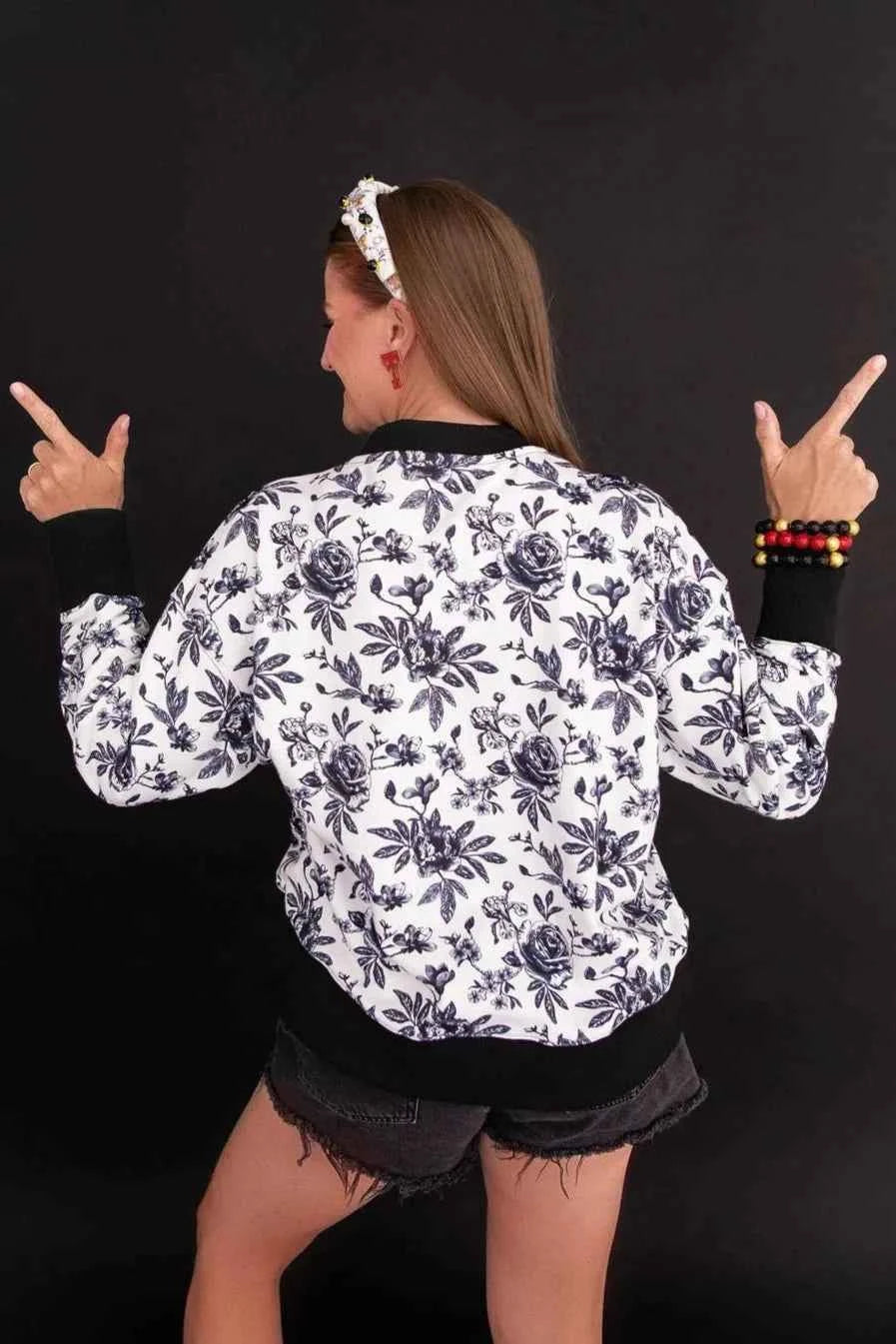 Brianna Cannon • TEXAS TECH FLORAL TOILE SWEATSHIRT