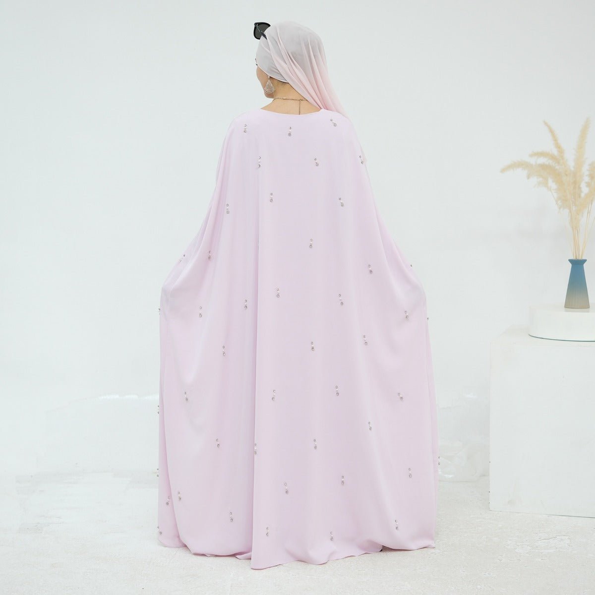 Celestial Beaded Luxury Muslim Abaya Set | Modest Dresses with Beading Detailing (MA266)