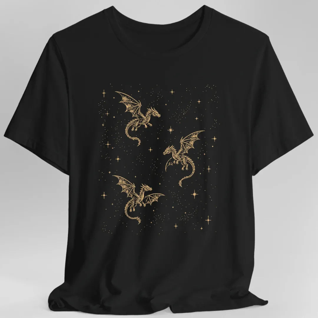 Celestial Dragons and Stars T-Shirt