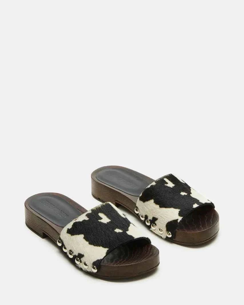 Steve Madden-Cento Black Cow Print