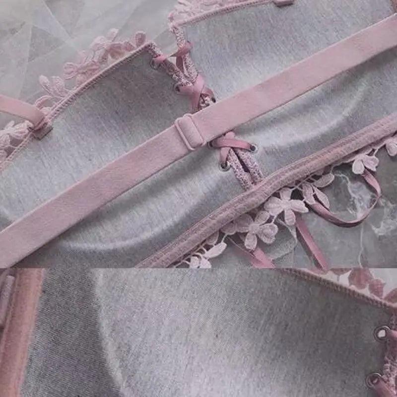 Charming Floral Embroidery Bras for Women Tied Lingerie Seamless Bra Bralette Wireless Brassiere Female Underwear Intimates