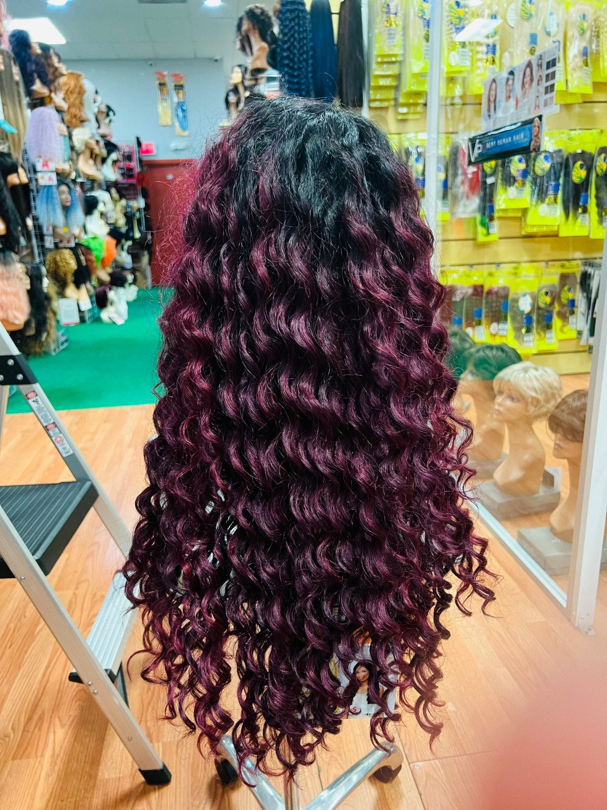 It's a Wig Ciao Bella Deep Lace Part Synthetic Wig, Black to Burgundy TTPMIST99J
