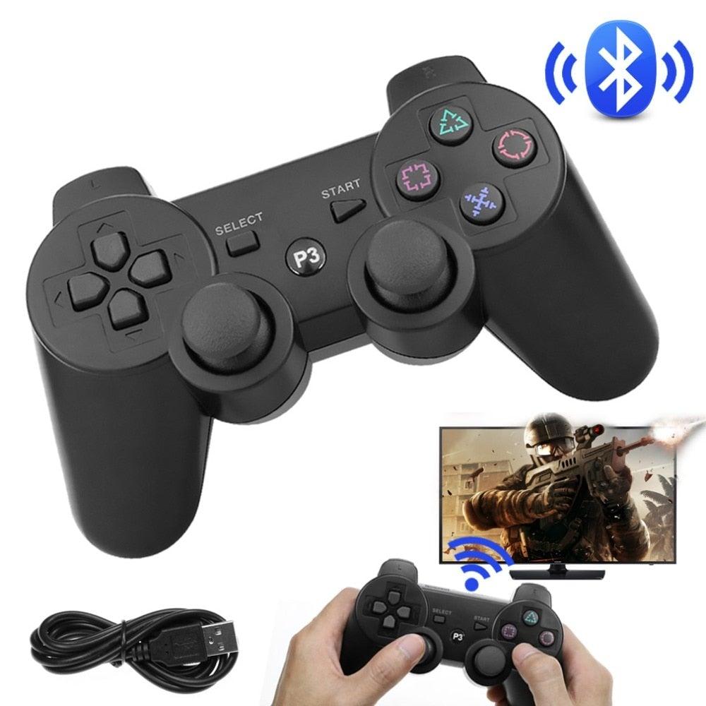 Classic Blue Bluetooth Wireless Joystick Gamepad Controller Compatible With PC Monitor Laptop
