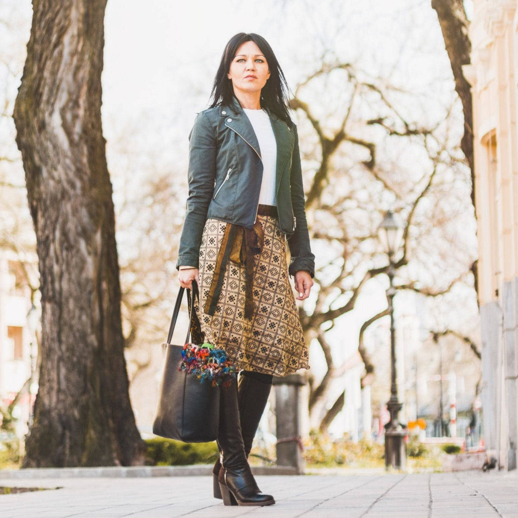 Knee-Length: "Mini" Sari Wrap Skirts