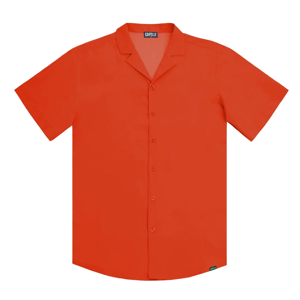 Coral Men's Button Down Resort Shirt, Modern Fit