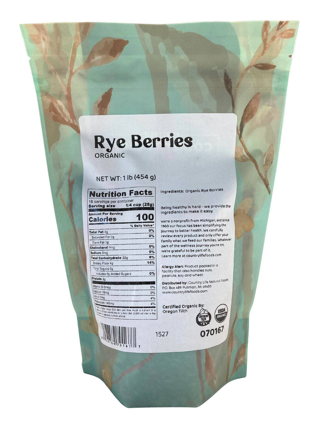 Rye Berries, Organic