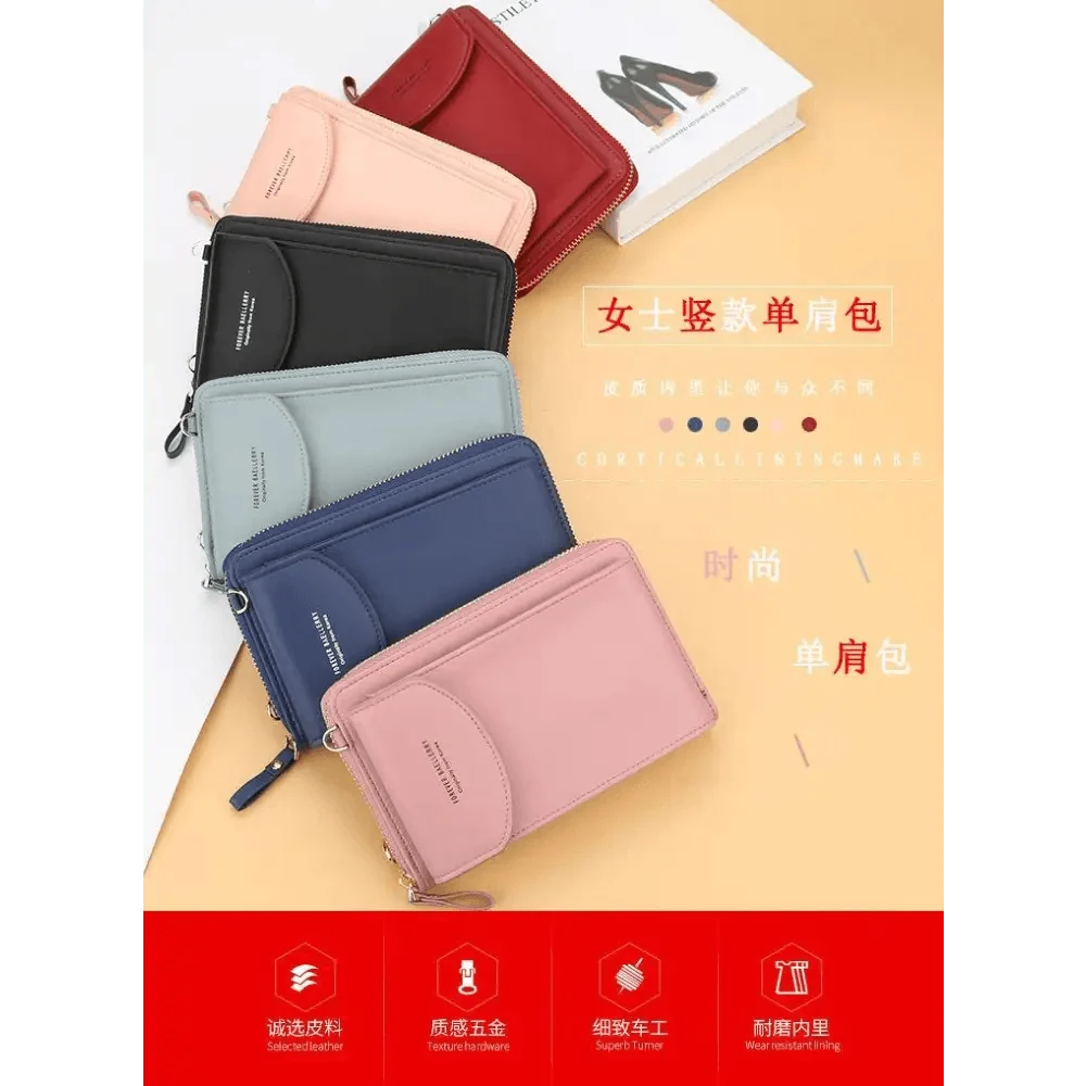 Dazzling Women Wallet Bags Big Card Holder Clutch Messenger Long Shoulder Straps - Trendy Designer Female Clutch Cross Body Bag