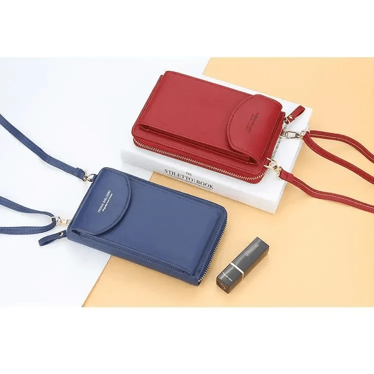 Dazzling Women Wallet Bags Big Card Holder Clutch Messenger Long Shoulder Straps - Trendy Designer Female Clutch Cross Body Bag