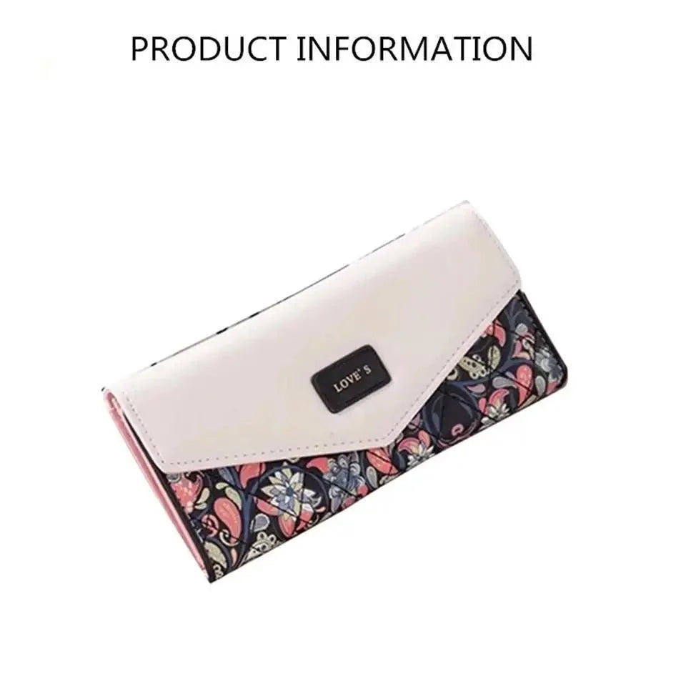 Delightful Small Floral PU Leather Money Purse For Women And Girls Fashion Designer Buckle Wallets for Female