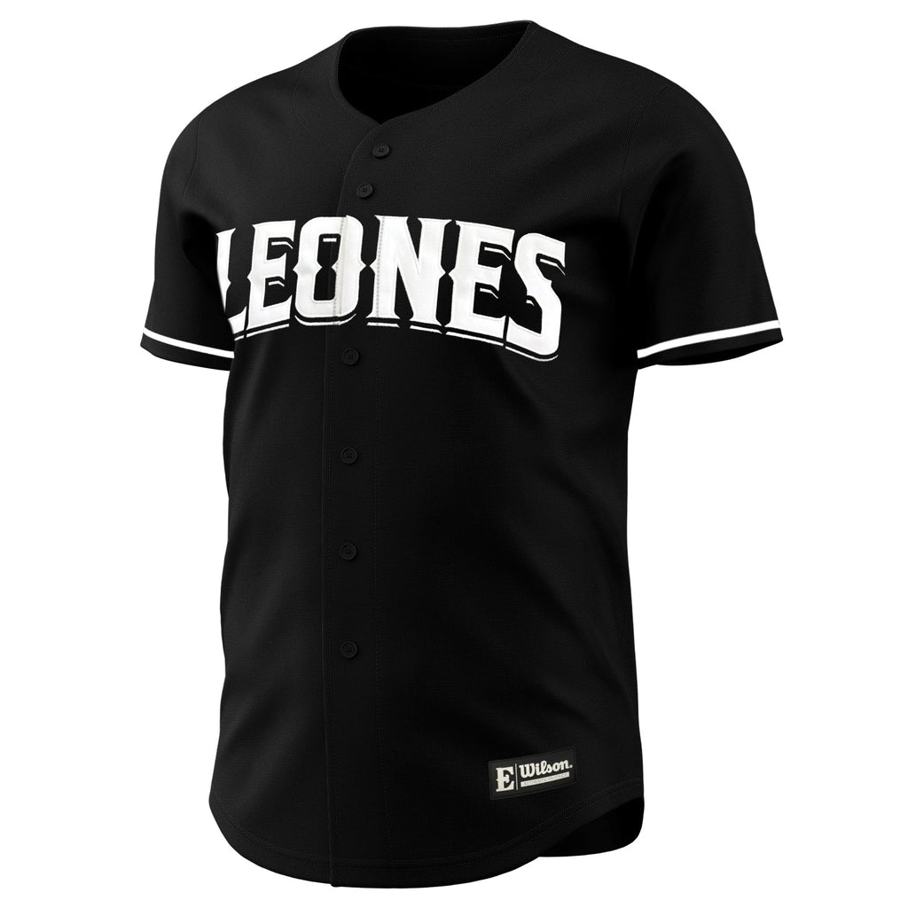 Leones del Escogido Jersey | Wilson Black Button-Up | LIDOM Baseball