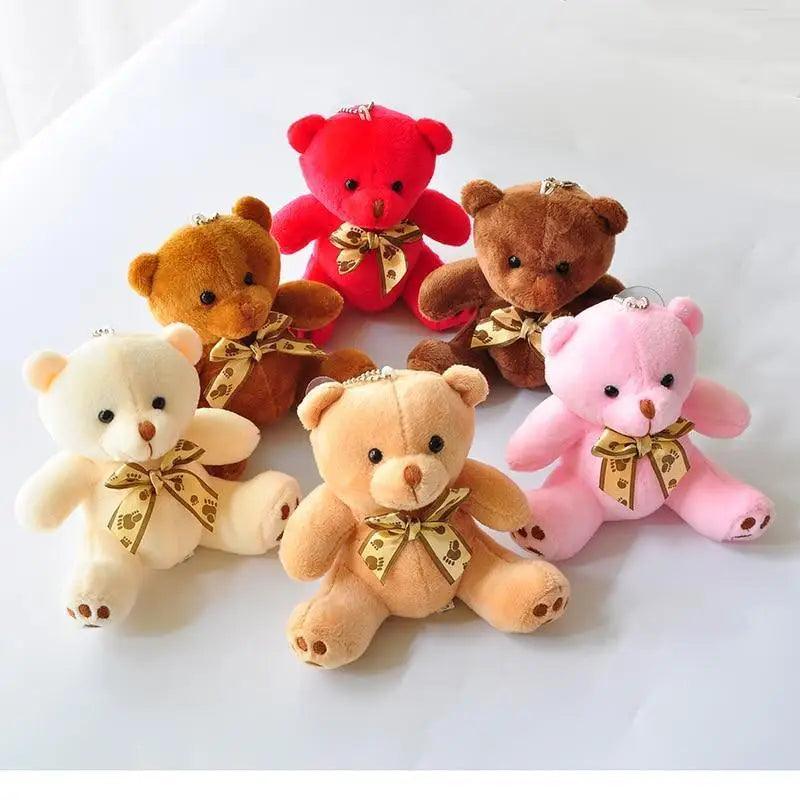 Durable Teddy Bears Stuffed Toys Small Plush Dolls Animal Soft Fluffy Baby Pendant Gift Kids Picnic/Wedding Favor/Baby Shower