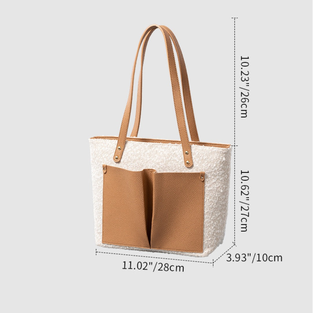 Large capacity handbag, bag for women pu, tote bag, retro commuter shoulder bag for women