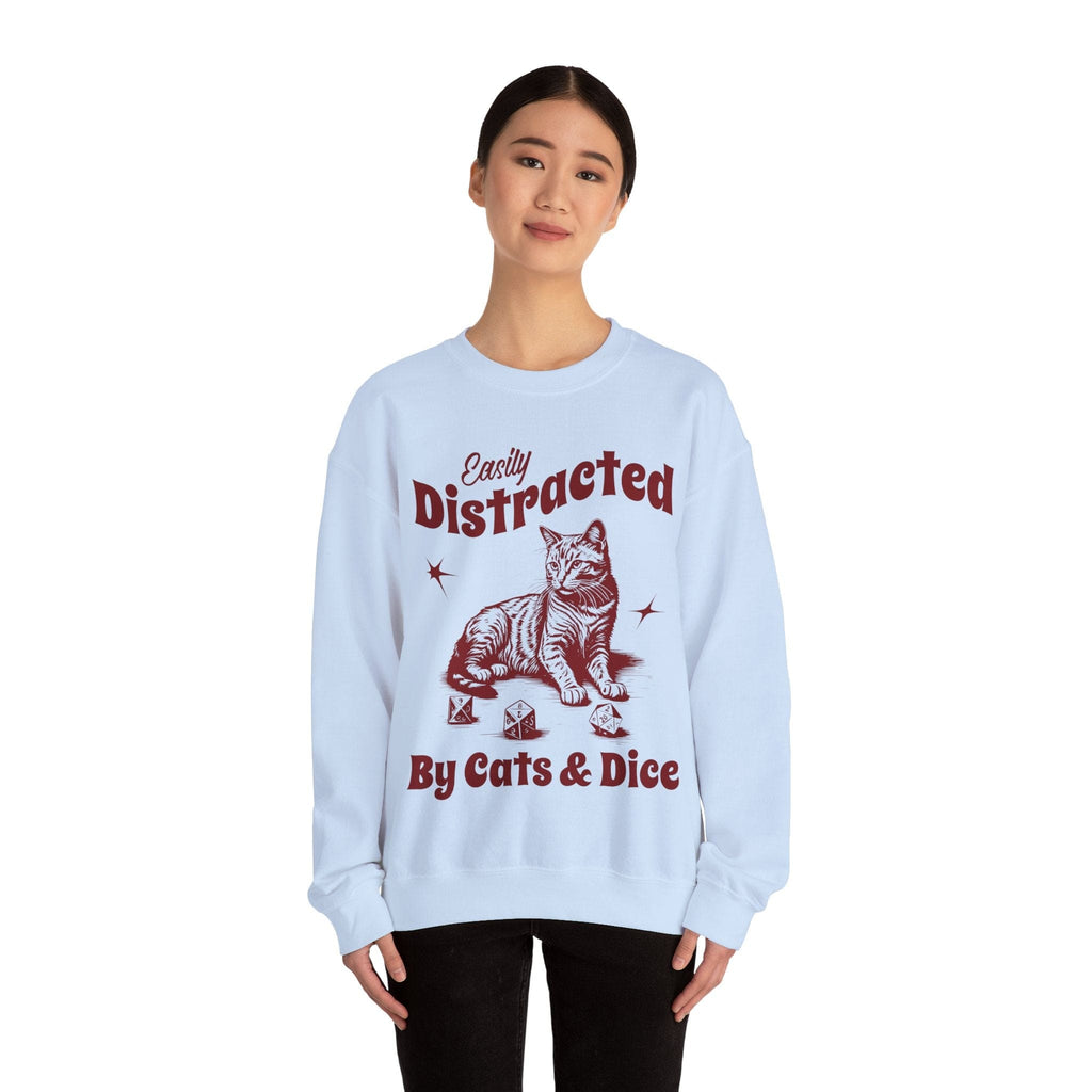 Easily Distracted By Cats & Dice Sweatshirt