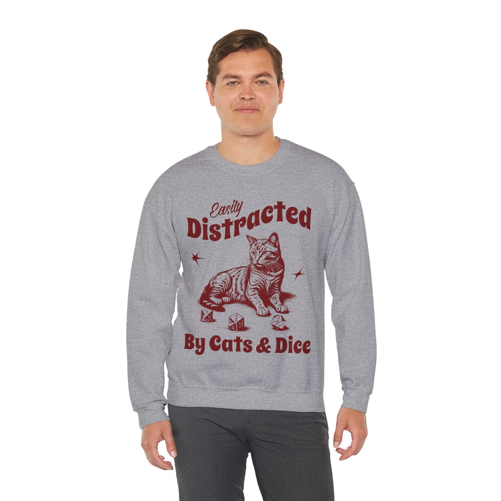 Easily Distracted By Cats & Dice Sweatshirt