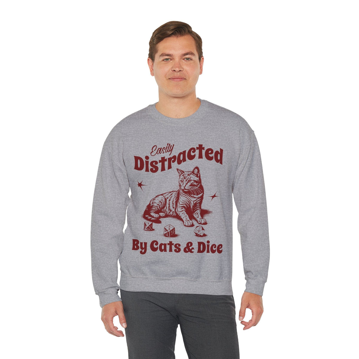 Easily Distracted By Cats & Dice Sweatshirt