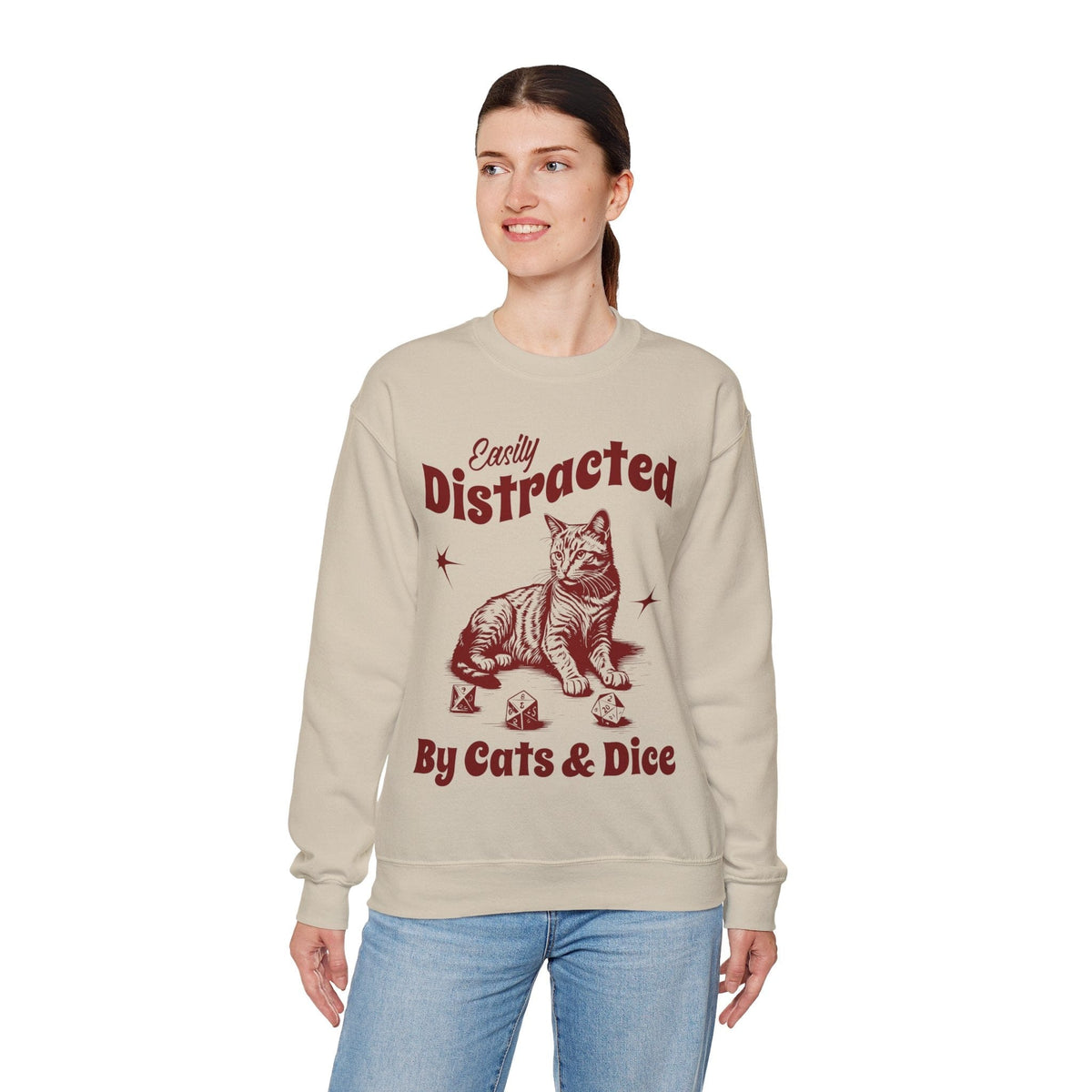 Easily Distracted By Cats & Dice Sweatshirt